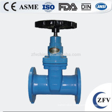 rubber seal flanged cast iron non rising stem wedge gate valve